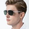 Lunettes de Soleil Polarisées en Titane Pur FONEX Homme Pliables Carrées Lunettes de Soleil pour Femme Ultra-légères Haute Qualité Monture Japonaise 839