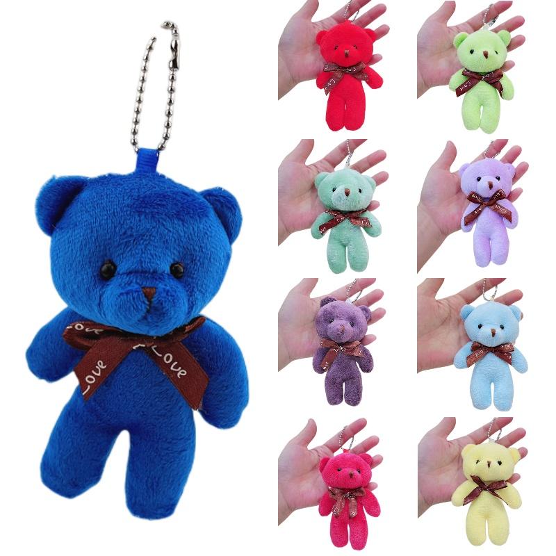Teddy Plush Bear Toy Keychain Bag Pendant Stuffed Doll Home Decoration Gift Kids