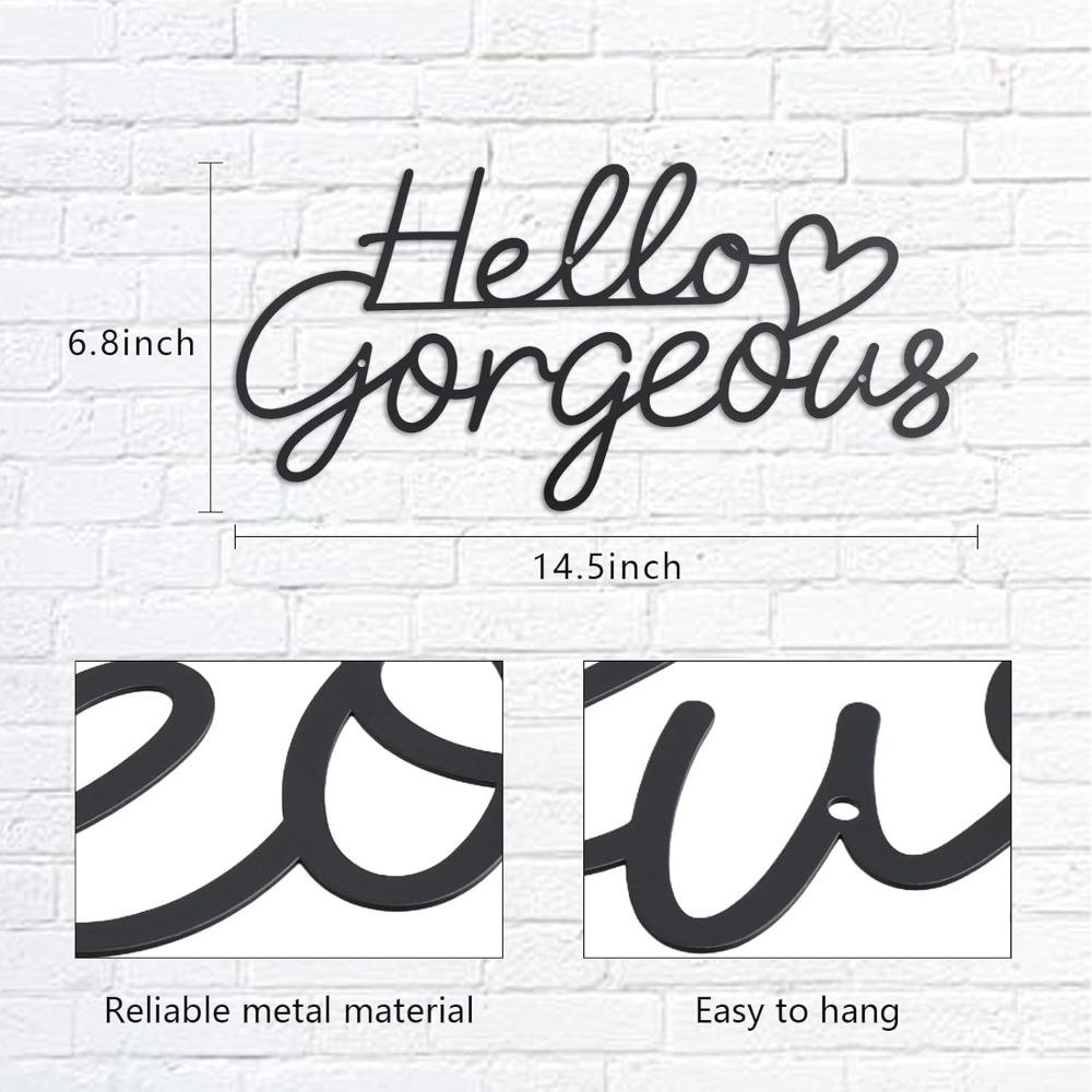 Farmhouse Metal Wall Decor, Rustic Iron Wall Art Sign for Living Room Bedroom Home