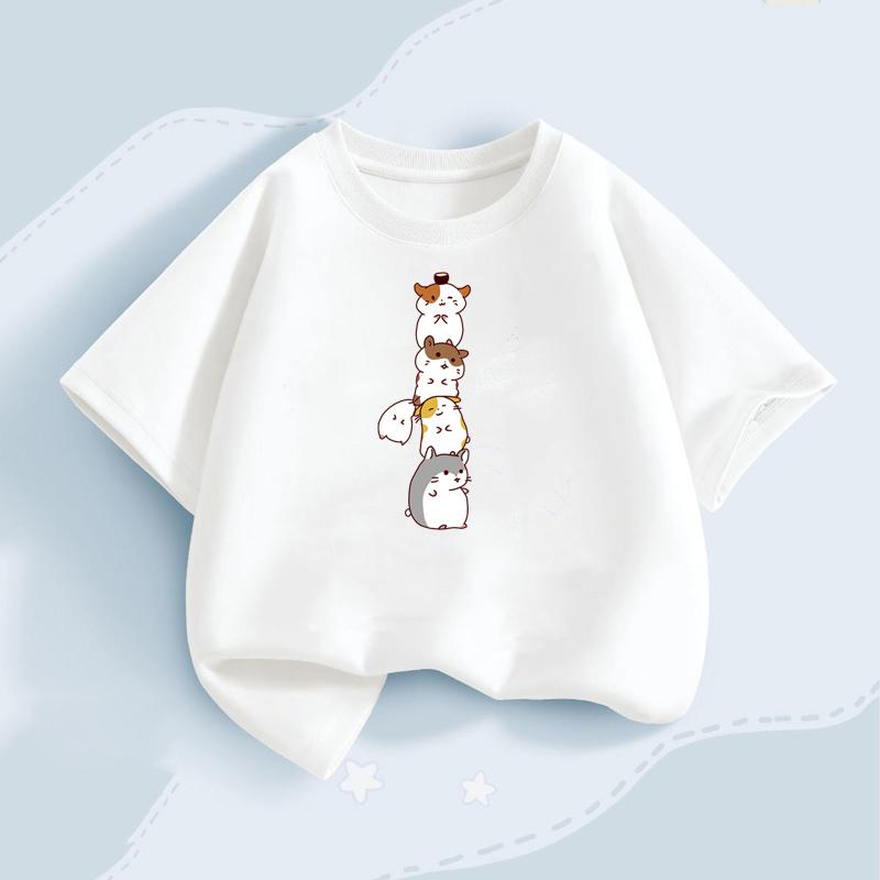 Mouse T-Shirts for Newborn Girls Summer Short Sleeved Tops Baby Girl Cute Cat Clothes