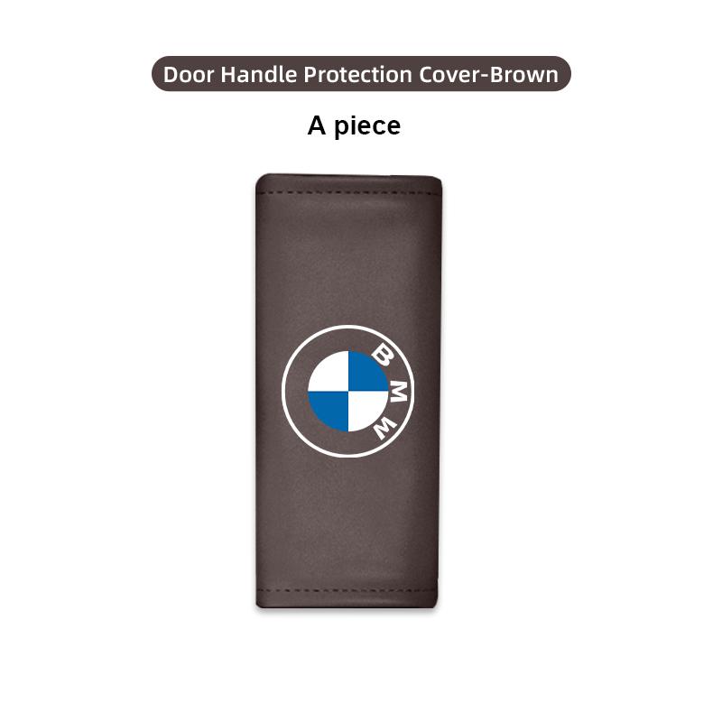 LOCUK1 2026 Car Sticker Car Door Handle Cover Armrest Protector Non-slip Leather Case For BMW G30 G20 M3 M5 E91 E92 E93 E36 E70 X3 X4 X