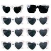 Bachelorette Party Sunglasses Bride To Be Bridesmaid Gift Wedding Bridal Shower Decor Black White Square Heart Shaped Glasses