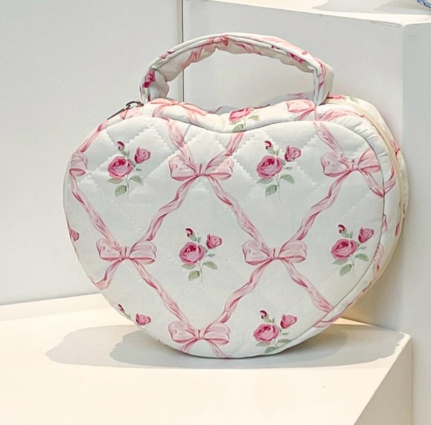 Large Capacity Quilted Cotton Floral Travel Bag