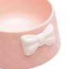 Cat Bowl Feeding Dishes Stable Novelty Anti Slip, Bow Tie Decorated, Pet Feeder Water Cats for