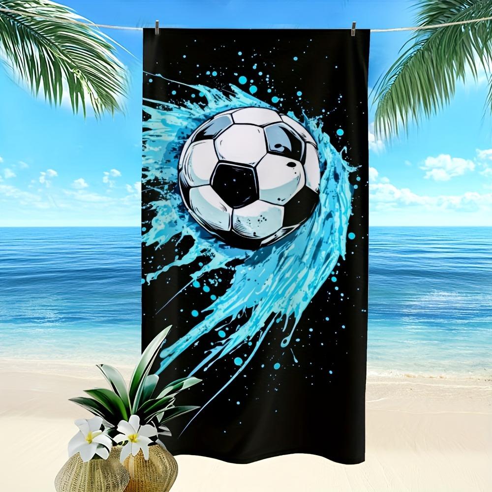 

Soccer-Themed Beach Towel: Splash into Fun! Suitable for towels, bath towels, beach towels W40*H60(CM)
