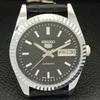 VINTAGE SEIKO 5 AUTOMATIC REFURBISHED JAPAN MENS BLACK DIAL WATCH A440597-4 Sk-a440597