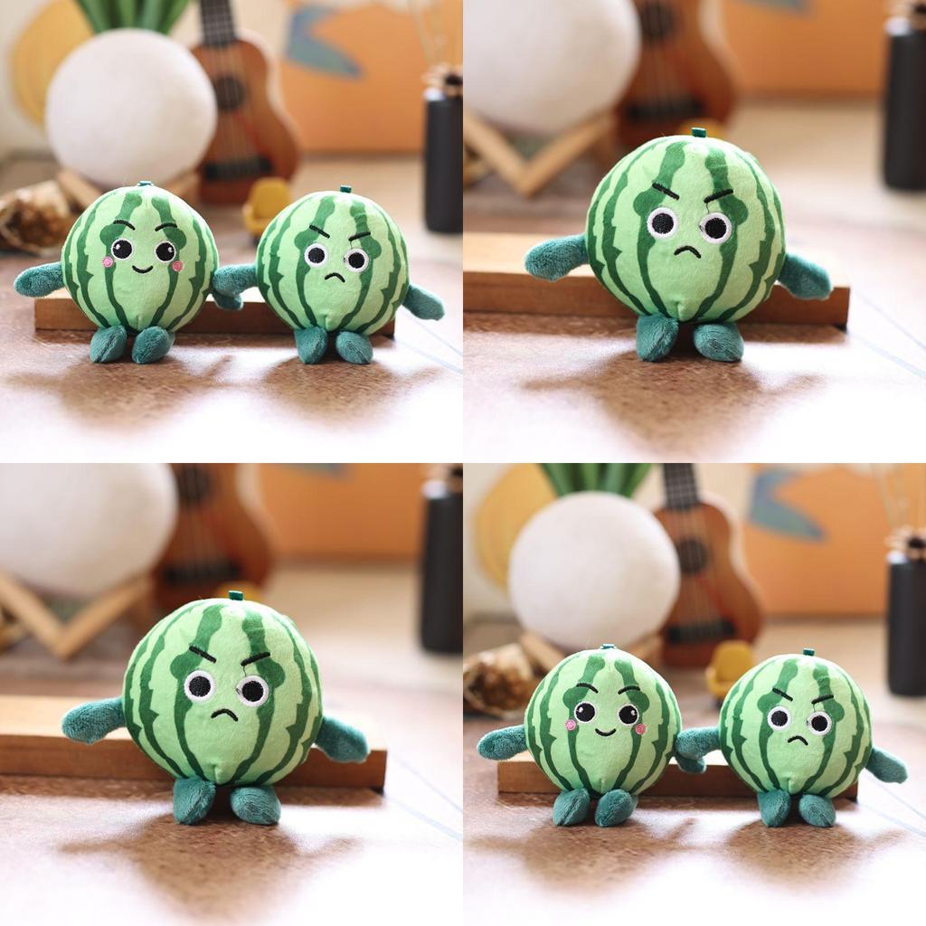 Cute Watermelon Plush Keychain With Soft Short Hair For Bag Decor And Gifts