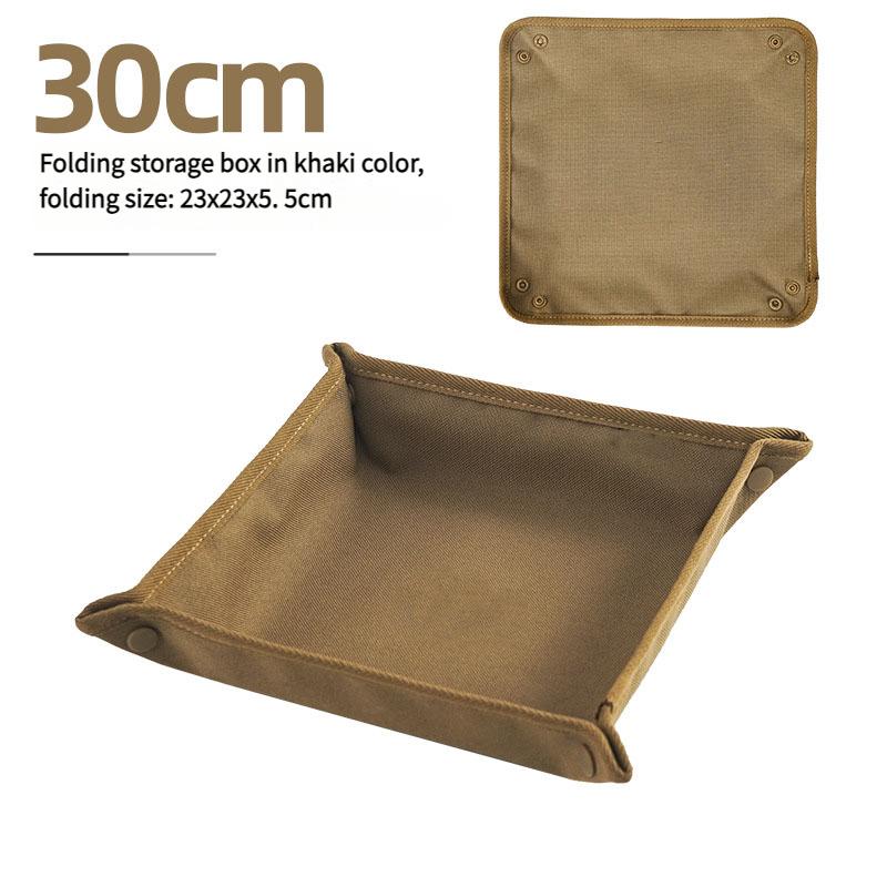 Foldable Storage Tray Oxford Fabric Collapsible Organizer Square Camping Tray for Outdoor Home Travel Portable Storage Box