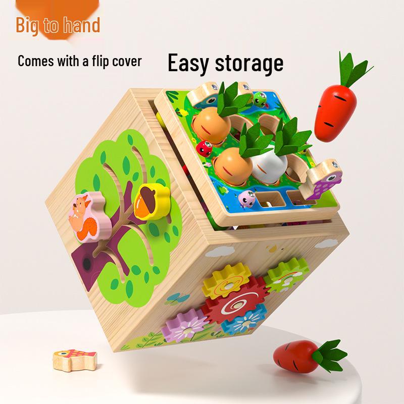 Tre pedagogisk kulelabyrintboks: Tidlig utviklingsleke for spedbarn og småbarn