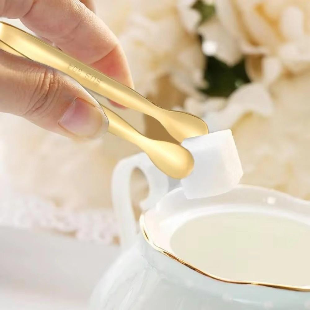 Stainless Steel Ice Tongs Non Slip Ice Clamp New Sugar Cube Tongs  Kitchen Accessories