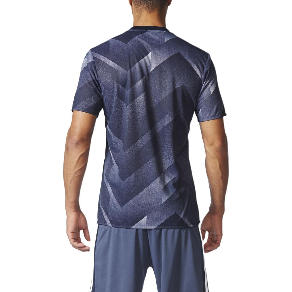 Adidas Training Striped Short Sleeve Soccer Jersey Men Tops BR3719