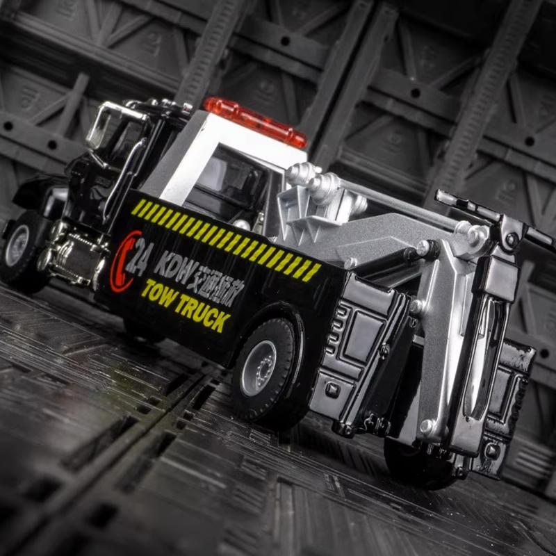 New Alloy Traffic Road Rescue Car Model Diecast Metal Toy Engineering Trailer Truck Wrecker Crane Car Model Simulation Kids Gift