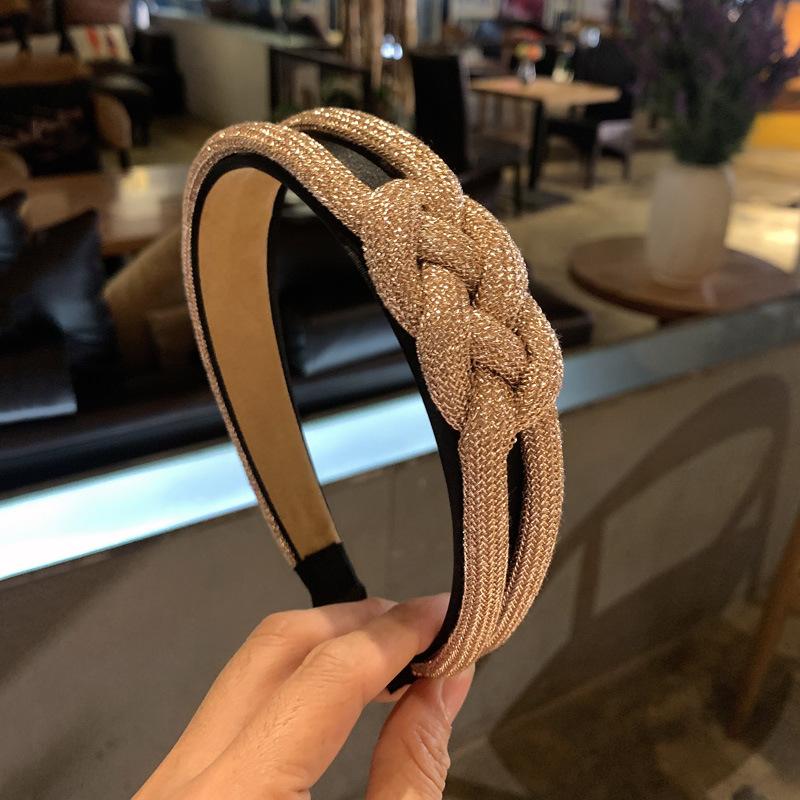 

Women Shining Braid Headbands Adult Bezel Hair Accessories for Girls Handmade Hairband Fashion Adult Hair Hoop Size fits all