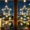 Low Voltage Eye Protection Lamp LED Christmas Window Star Decoration Battery Operated Hanging Warm Holiday Lighting Lighted Shaped Light for