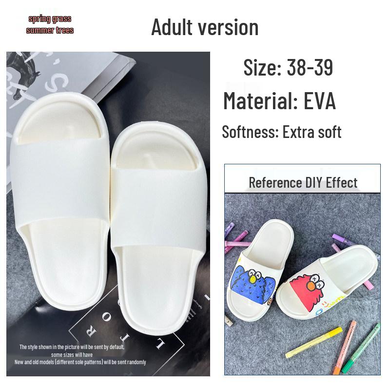 Hand-Painted Graffiti DIY Non-Slip Slippers - Unisex Home & Bathroom Gift for Teachers