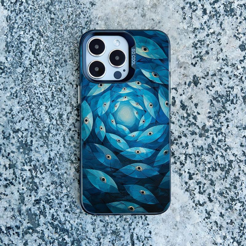 Cute Joyful Small Fish Group Phone Case For iPhone 16 Pro Max 15 14 Pro Max Plus 13 Mini 12 Pro Max 11  Advanced Laser Covers