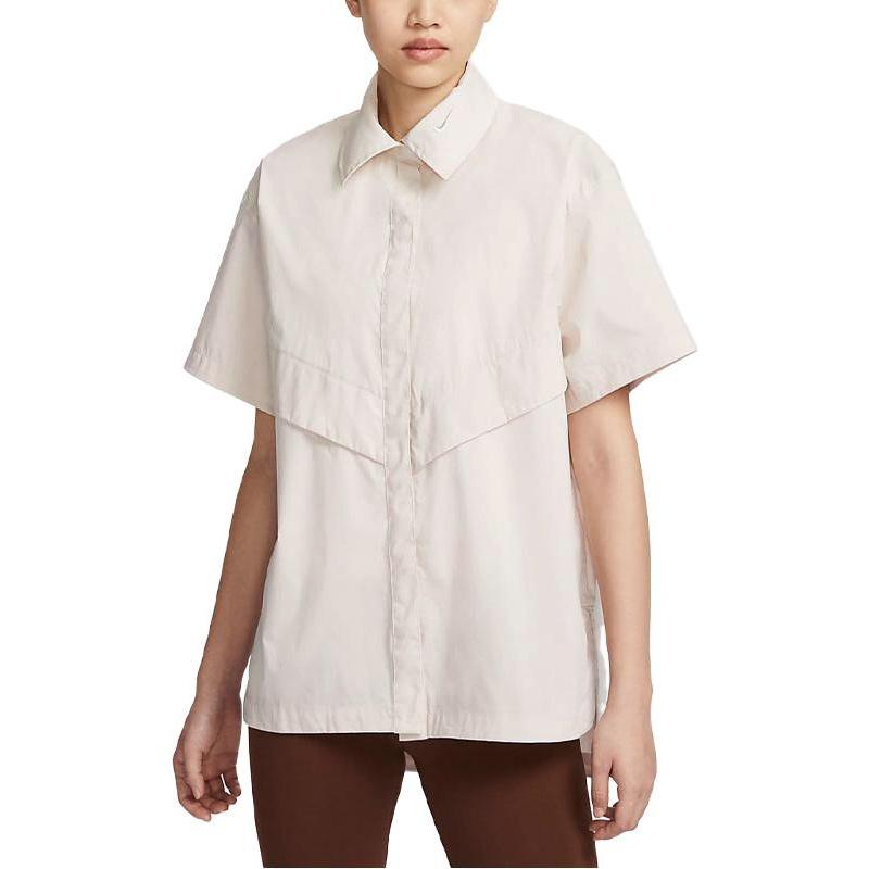 Nike Shirts Women's Light Rosewood Umber Square Collar Moderate Straight Fit FB8293-104