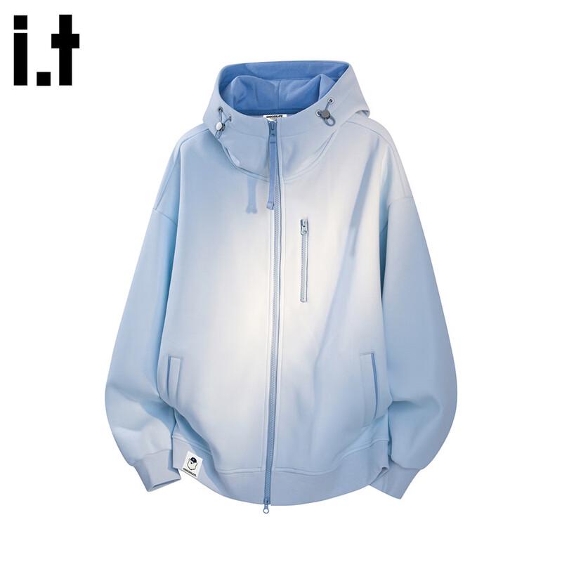 CHOCOOLATEit Men's Loose Fit Hooded Zip Sweatshirt