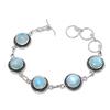 Rainbow Moonstone Gemstone Handmade 925 Srerling Silver Bracelet 7-8"