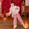 Girls' Velvet Lined New Chinese Style Hanfu & Tang Suit Set