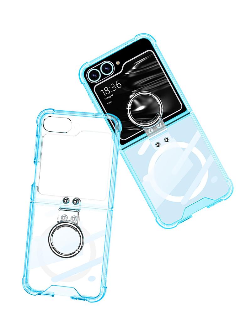 Samsung Flip6 Foldable Phone Case: Anti-collision Protective Cover with Airbag, Finger Ring, and Wireless Charging Compatibility
