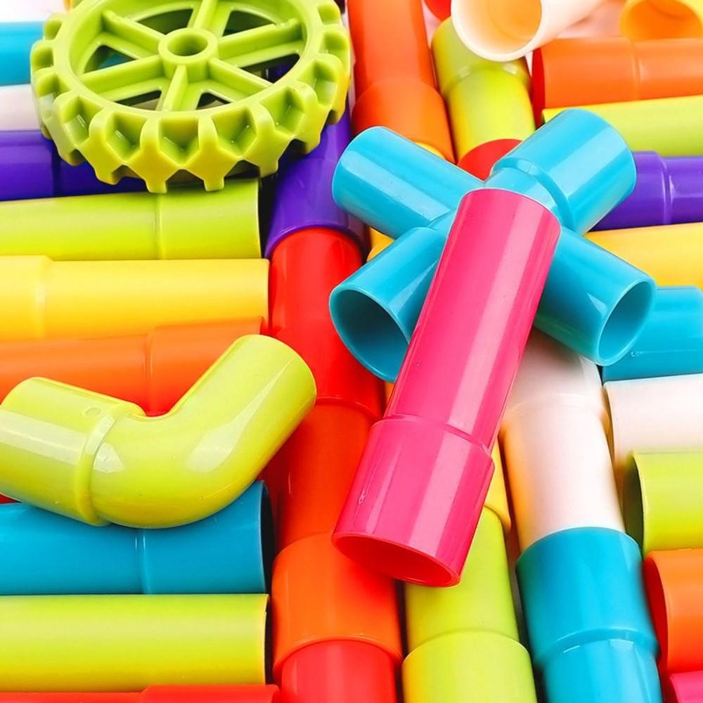 DIY Water Pipe Building Blocks Assembly Design Plastic Construction Educational Toys Splicing Pipes Montessori Building Blocks