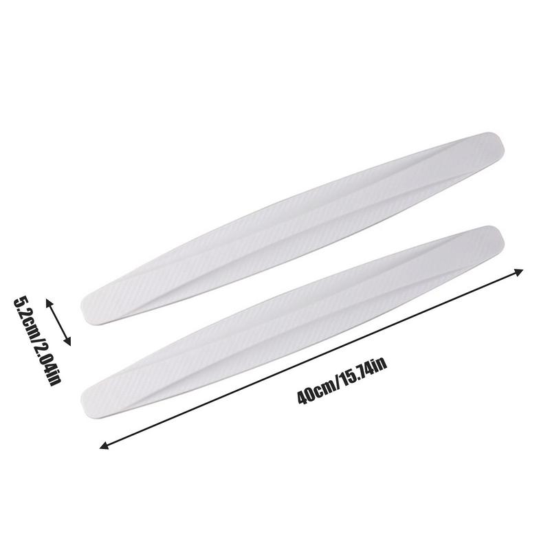2Pcs Universal Car Metal Bumper Protector Soft Rubber Anti Collision Strips Auto Edge Patch For Bumper And Door Car