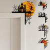 Halloween Door Corner Fireplace Decoration Horror Creepy Wall Sticker Outdoor Indoor  Gift For  Mom Grandma Kids