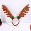 Lightweight Cloth Deer Antlers Hairband For Christmas Halloween Birthday Celebrations Unisex Costume Accessory
