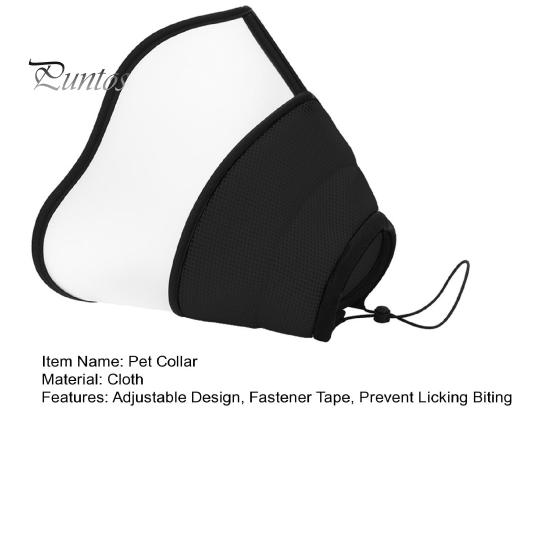 Dog Cone Collar Adjustable Fastener Tape Post-Surgery Recovery Soft Dog Cone Collar with Clear Splicing Cover