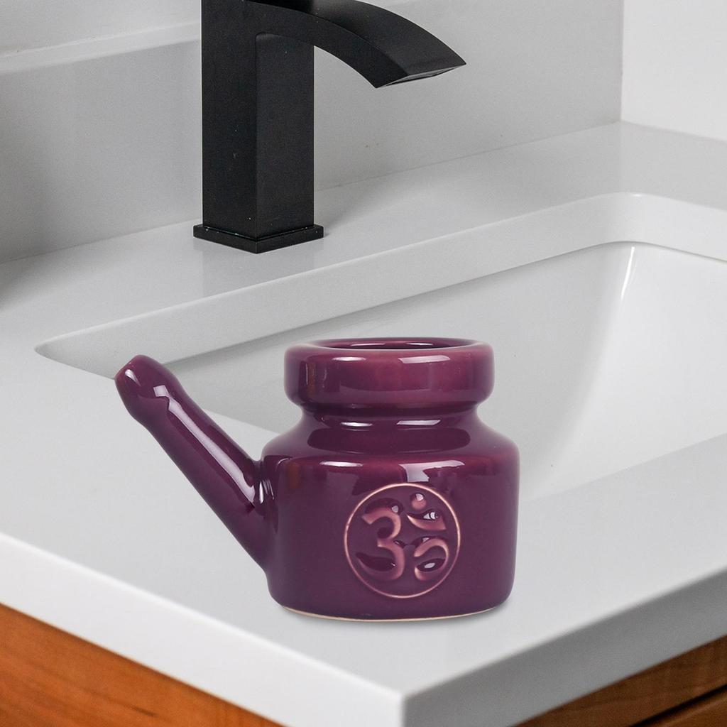 Ceramic Neti Pot Leakproof Sinus Rinse Pot Durable for Nasal Cleansing 350ml 