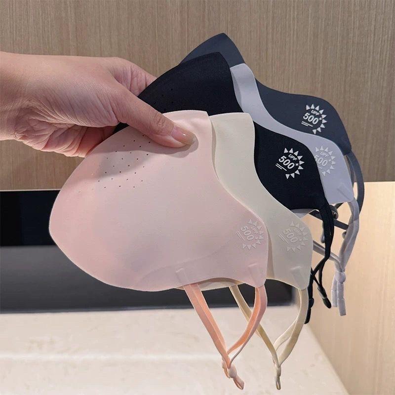 Drinkable Sun Protection Facekini: Long Neck, Full Face Coverage, Breathable Summer Sunshade Mask. One Size