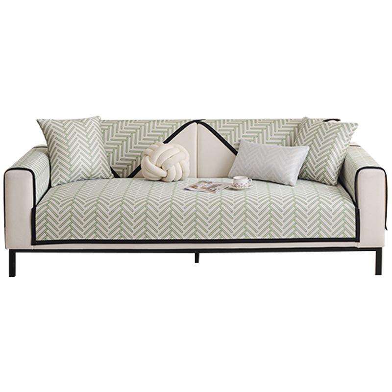 New Cool Sofa Cushion, Universal Cover For All Seasons, Summer Ice Silk Non-Slip Blanket, Cool Striped Sofa Cushion
