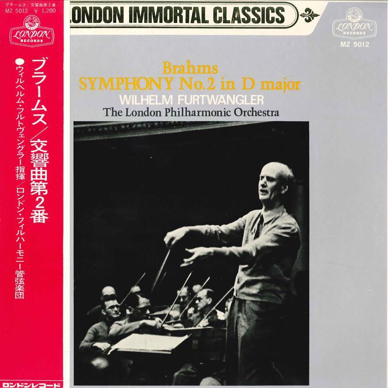 

LP Record WILHELM FURTWANGLER, LONDON PHILHAR - Brahms: Symphony No.2 In D Major, O MZ5012 LONDON 1969 Japan Obi Classical Used