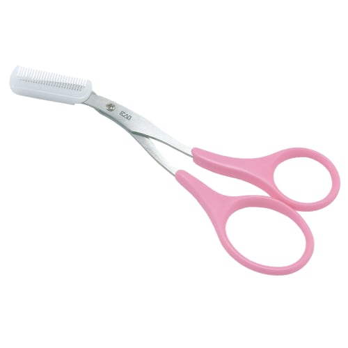 KAI KQ3032 Eyebrow Scissors with Comb, Removable, Pink, Ladies, Right Hand Only, Made In Japan