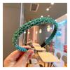 Handmade Beaded Hairband Hair Hoops for Women Wide 4 Rows Crystal Sweet Headband Party Headwear Wedding Hair Accessories Jewelry