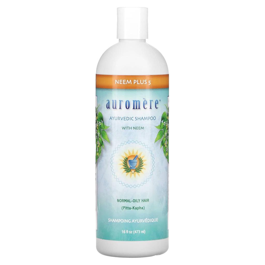 Auromere, Ayurvedic Shampoo with Neem, Neem Plus 5, 16 fl oz (473 ml)