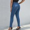 Ladies' Solid Color Casual Pants Versatile Slim Fit Straight Leg Denim Jeans