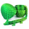 3D Printed Dragon Egg With Dragon Full Articulated Dragon Modle Movable Rotatable Articulated Desktop Ornament Kid Toy