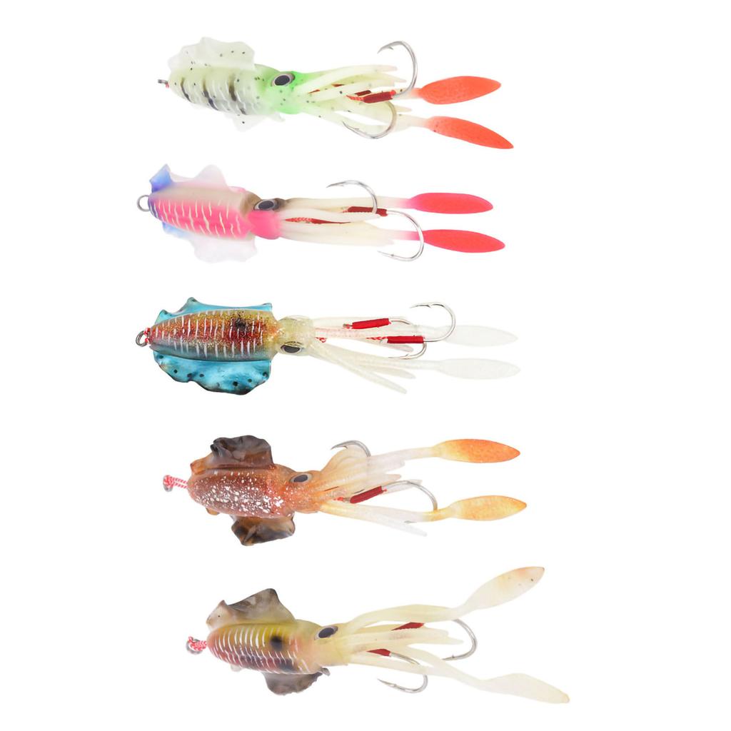Soft Luminous Fishing Bait UV Octopus Squid Lure Fishing Tackle Accessory