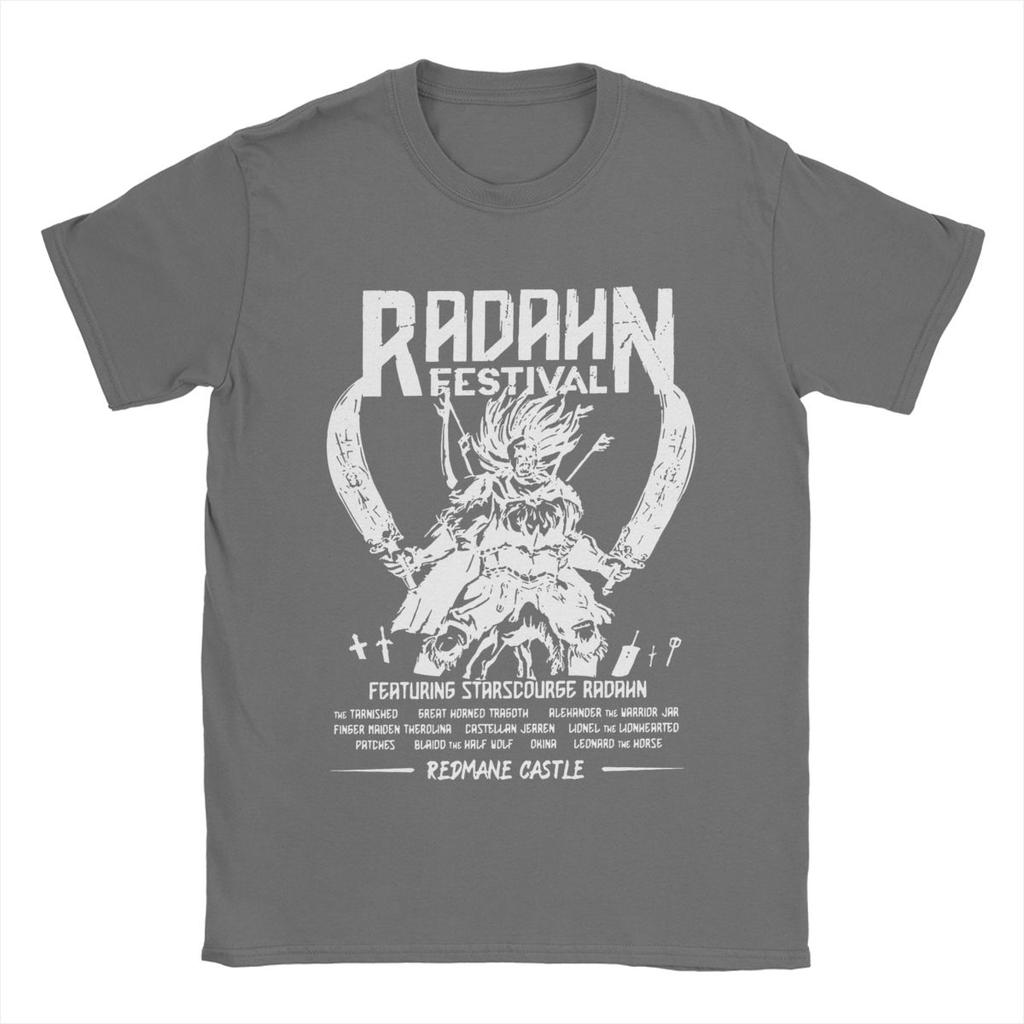 Men T-Shirts Elder Radahn Festival Leisure Cotton Tees Short Sleeve T Shirt Round Collar Clothes Summer