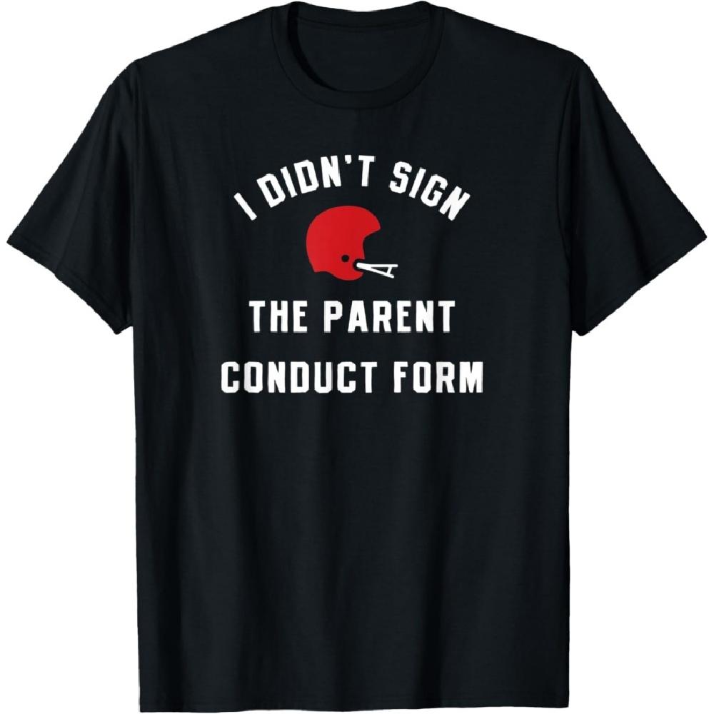 

Crazy Sports Parents Mom Dad Code of Conduct Form Football T-Shirt XXXXXL чёрный
