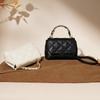 Dou Xiaozhu Napa Leather Diamond Quilted Handbag