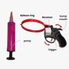 1 Set Russian Roulette Revolver Toy with 10 Balloons Desktop Lucky Turntable Wheel Popping Balloon Shooter Bar Party Interactive Game Prank Toy