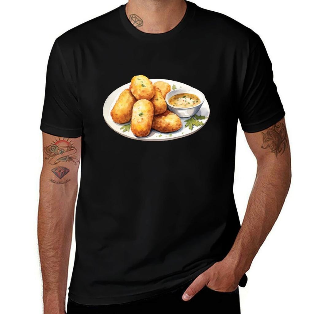 French Crispy Potato Croquettes Tshirt Urban Style Print Tshirt