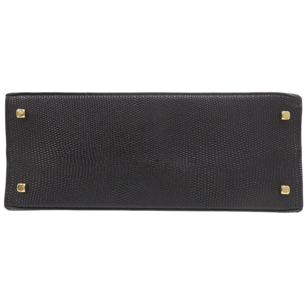 Used AUTHENTIC Salvatore Ferragamo BA214178 2WAY Vara ribbon Hand Bag Black Leather