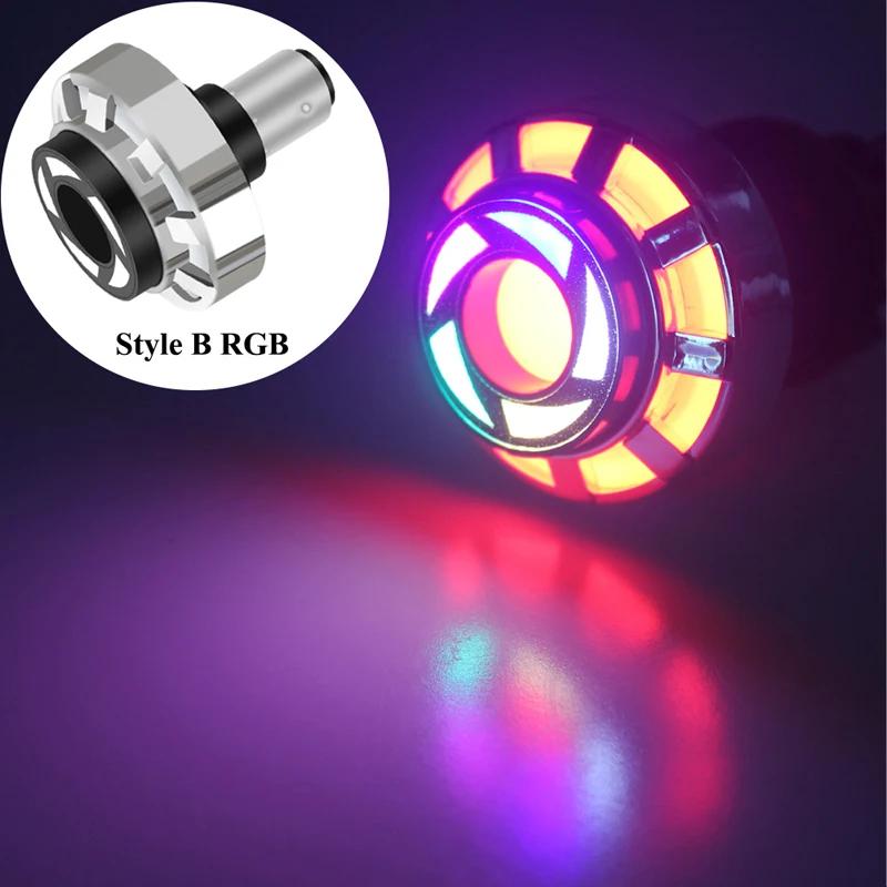 1PCS Motorcycle Warning Lamp Angel Eye Tail Brake Rear Lights LED Motorbike Brake Lamp Flash Strobe Accessories Universal