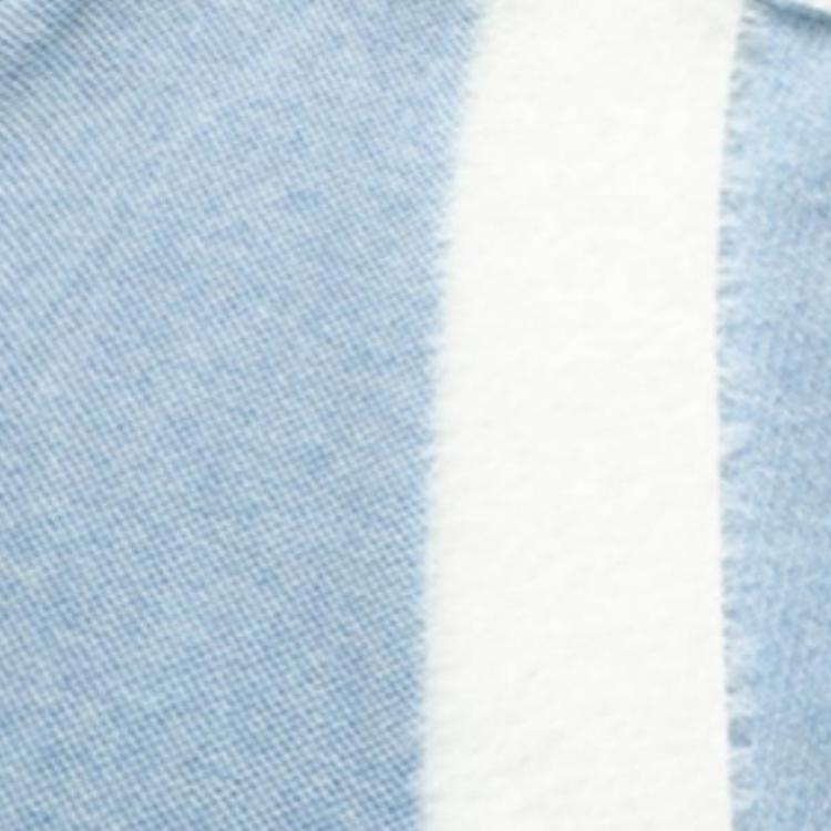 FILA X Pepe Shimada Embroidered Logo Color Block Sports Leisure Knit Sweater Women sweater Cloud-Blue Flower-Gray F11W133498F-LB