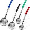 ABUL - Ensemble de 4 cuillères-louches en acier inoxydable - Idéal pour les personnes suivant un régime et le service lors de fêtes, comprend 60 ml, 120 ml, 180 ml, 240 ml