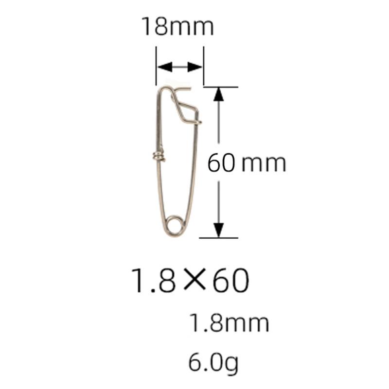 Stainless Steel Fishing  Pins With Open Eyes / Closed Eyes Swivel Connector Long Line Trolling